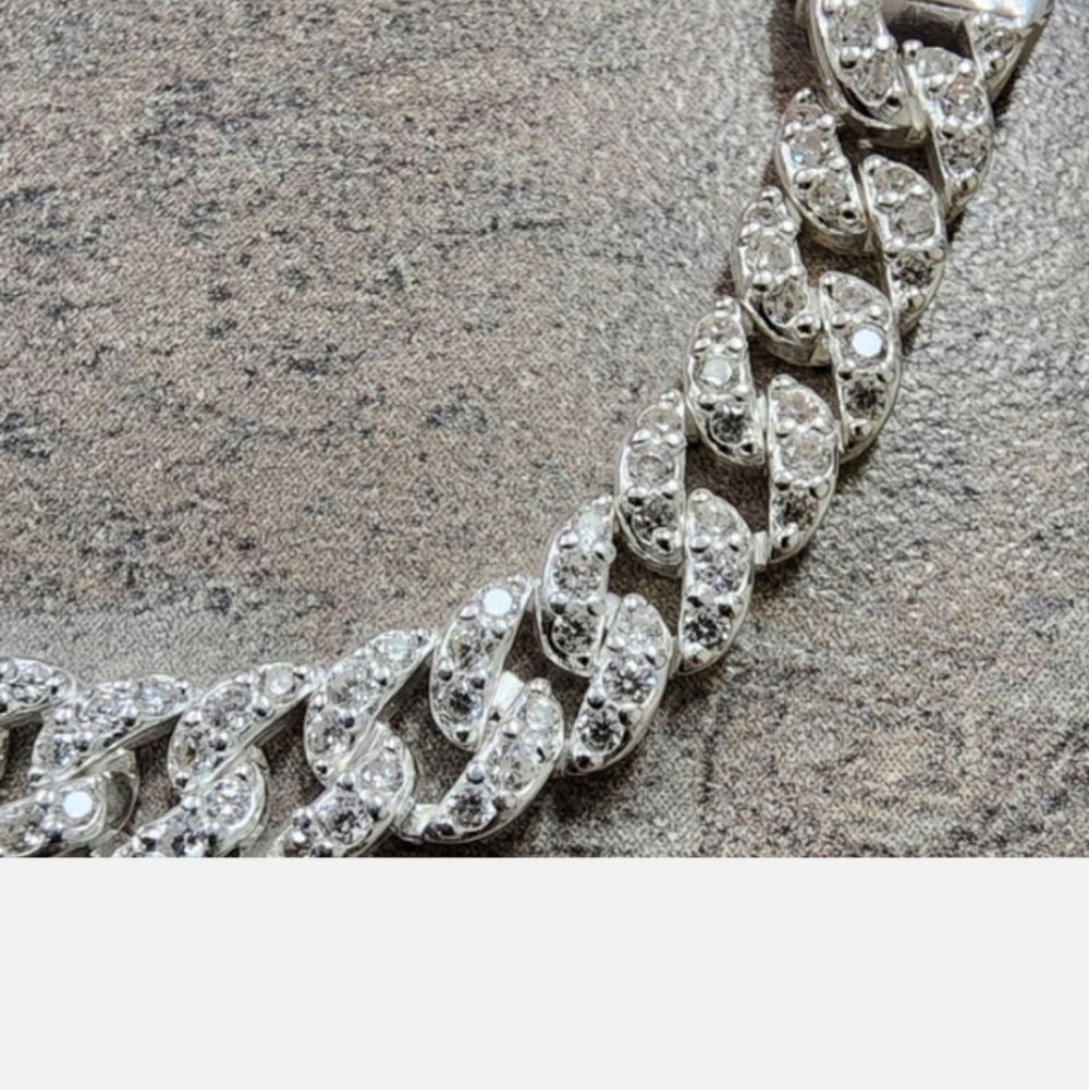Authentic Pandora Pavé Cuban Chain Bracelet - Picture 6 of 7